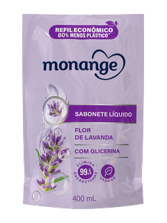 MONANGE REFIL SABONETE LÍQUIDO FLOR DE LAVANDA 400ML